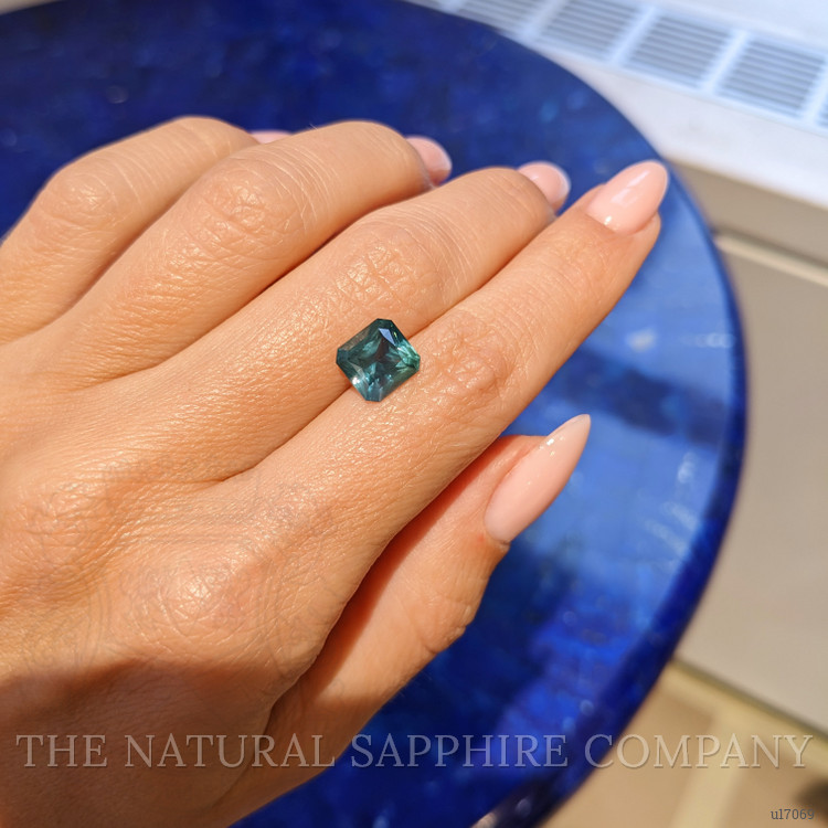 3.71 Ct. Bluish Green Sapphire from Ceylon (Sri Lanka)