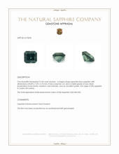 3.30 Ct. Greenish Blue Sapphire from Ceylon (Sri Lanka) Appraisal