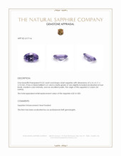 0.52 Ct. Violet Sapphire from Ceylon (Sri Lanka) Appraisal