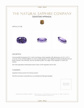 0.51 Ct. Violet Sapphire from Ceylon (Sri Lanka) Appraisal
