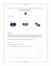 0.53 Ct. Sapphire from Ceylon (Sri Lanka) Appraisal