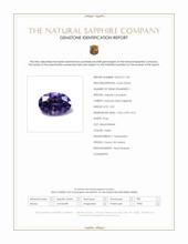 0.81 Ct. Violet Sapphire from Ceylon (Sri Lanka) Scan Report