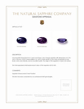0.51 Ct. Color Change Sapphire from Ceylon (Sri Lanka) Appraisal