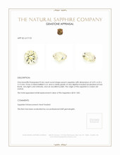 0.46 Ct. Peach Sapphire from Ceylon (Sri Lanka) Appraisal