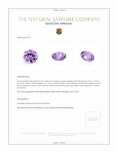 0.52 Ct. Purple Sapphire from Ceylon (Sri Lanka) Appraisal