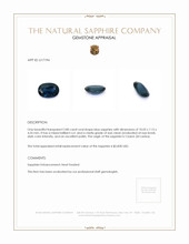 2.80 Ct. Blue Sapphire from Ceylon (Sri Lanka) Appraisal