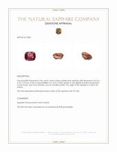 3.06 Ct. Reddish Pink Sapphire from Ceylon (Sri Lanka) Appraisal