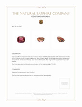 3.06 Ct. Reddish Pink Sapphire from Ceylon (Sri Lanka) Appraisal