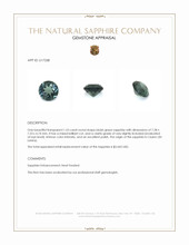 1.53 Ct. Bluish Green Sapphire from Ceylon (Sri Lanka) Appraisal