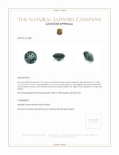 1.53 Ct. Bluish Green Sapphire from Ceylon (Sri Lanka) Appraisal