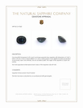 4.90 Ct. Greenish Blue Sapphire from Ceylon (Sri Lanka) Appraisal