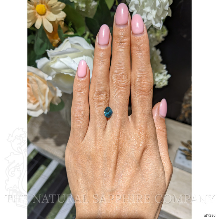 2.15 Ct. Bluish Green Sapphire from Montana