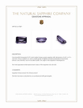 0.99 Ct. Purple Sapphire from Madagascar Appraisal