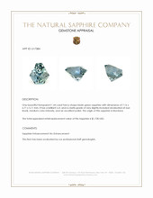 1.44 Ct. Bluish Green Sapphire from Montana Appraisal