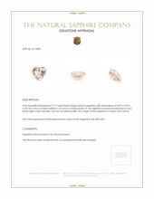 2.77 Ct. Peach Sapphire from Ceylon (Sri Lanka) Appraisal