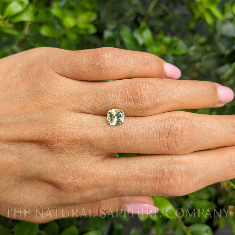 2.03 Ct. Yellowish Green Sapphire from Montana