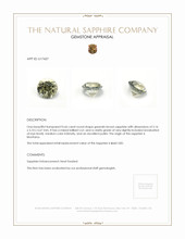 0.66 Ct. Greenish Brown Sapphire from Montana Appraisal