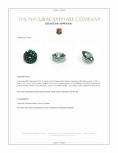 0.74 Ct. Bluish Green Sapphire from Montana Appraisal