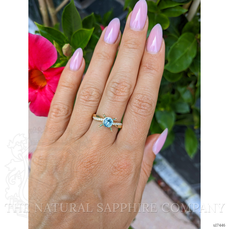 0.74 Ct. Bluish Green Sapphire from Montana