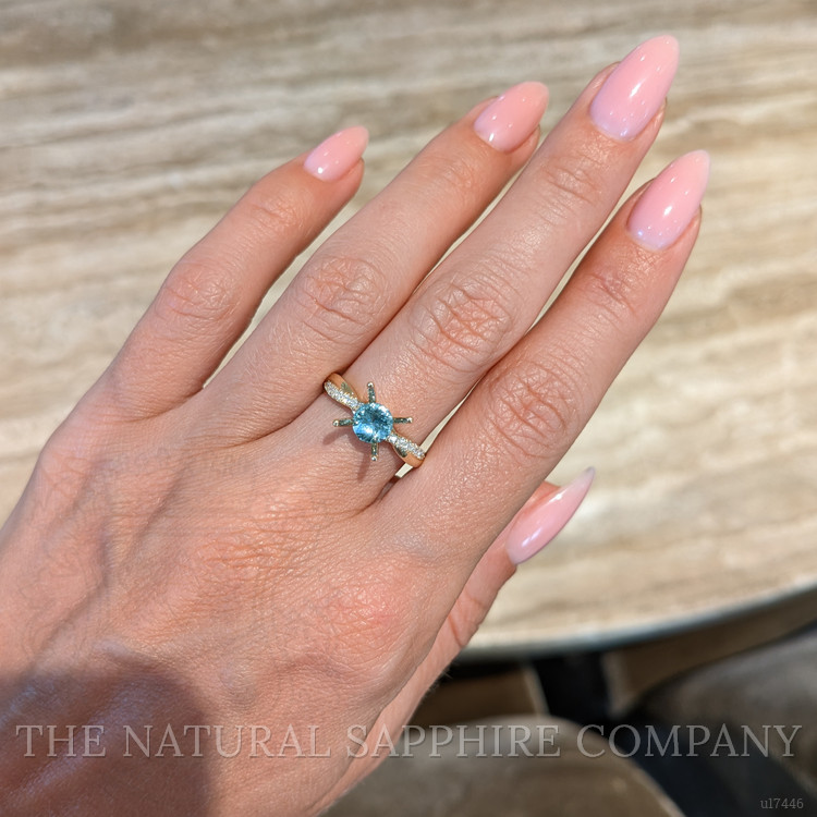 0.74 Ct. Bluish Green Sapphire from Montana