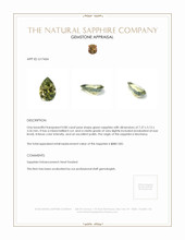 0.80 Ct. Green Sapphire from Montana Appraisal