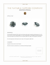 0.82 Ct. Bluish Green Sapphire from Montana Appraisal