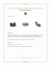 1.05 Ct. Green Sapphire from Montana Appraisal