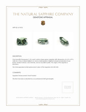 1.05 Ct. Green Sapphire from Montana Appraisal
