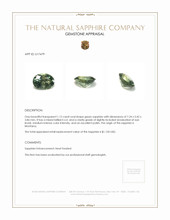 1.12 Ct. Green Sapphire from Montana Appraisal