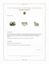 1.28 Ct. Greenish Brown Sapphire from Montana Appraisal