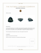 1.55 Ct. Greenish Blue Sapphire from Montana Appraisal