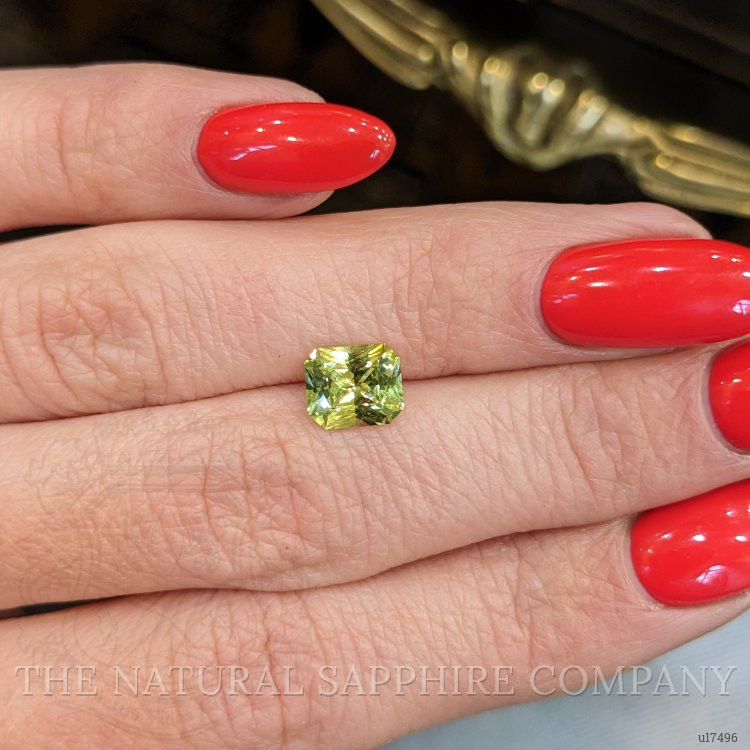 1.66 Ct. Yellowish Green Sapphire from Montana