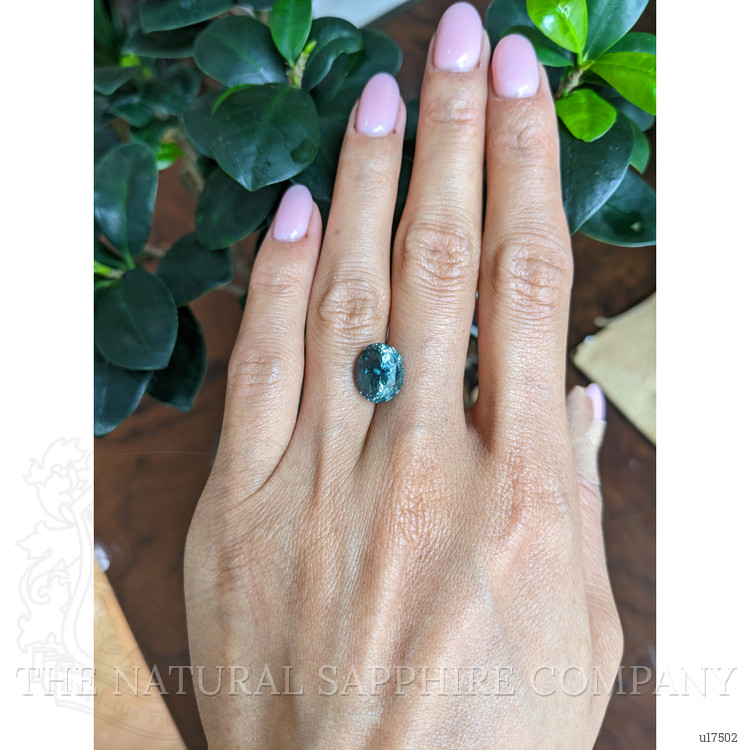 7.02 Ct. Bluish Green Sapphire from Montana