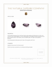0.66 Ct. Sapphire from Montana Appraisal
