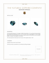 3.25 Ct. Greenish Blue Sapphire from East Africa Appraisal