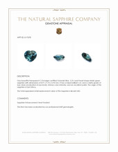 3.25 Ct. Bluish Green Sapphire from East Africa Appraisal