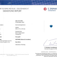 3.25 Ct. Greenish Blue Sapphire from East Africa Scan Report