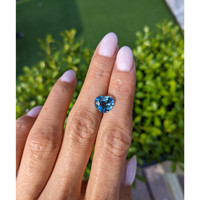 3.25 Ct. Greenish Blue Sapphire from East Africa Life Style