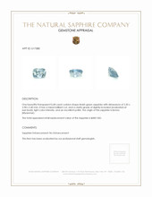 0.68 Ct. Bluish Green Sapphire from Burma (Myanmar) Appraisal