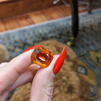20.75 Ct. Orange Sapphire from Ceylon (Sri Lanka) Life Style