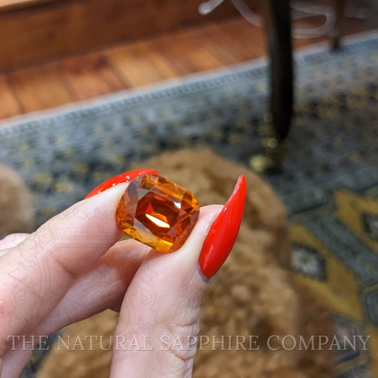 20.75 Ct. Orange Sapphire from Ceylon (Sri Lanka)