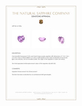 2.00 Ct. Pinkish Purple Sapphire from Ceylon (Sri Lanka) Appraisal