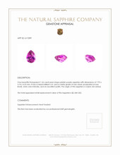 1.56 Ct. Sapphire from Ceylon (Sri Lanka) Appraisal