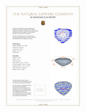 1.43 Ct. Bluish Green Sapphire from Ceylon (Sri Lanka) 3 D Scan Report