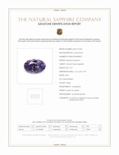 0.57 Ct. Purple Sapphire from Ceylon (Sri Lanka) Scan Report
