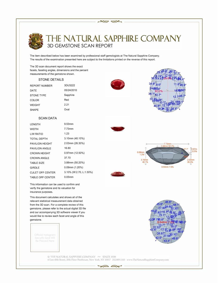 2.21 Ct. Ruby from Tanzania