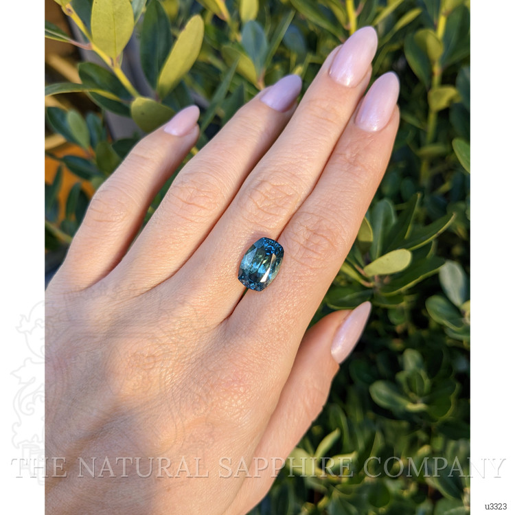 7.47 Ct. Bluish Green Sapphire from Montana