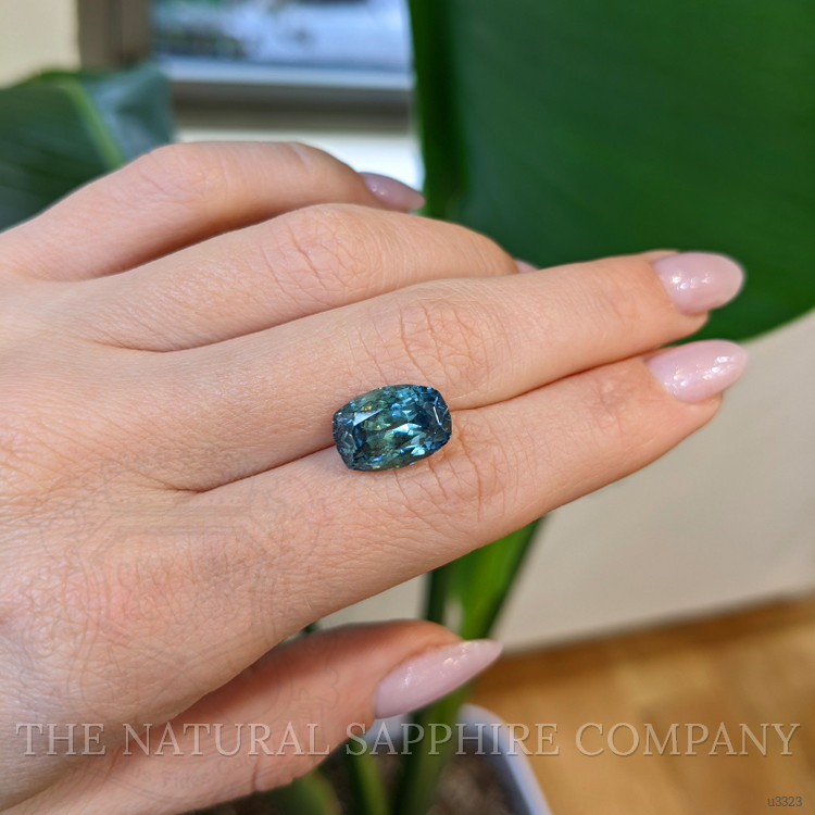 7.47 Ct. Bluish Green Sapphire from Montana