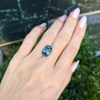 7.47 Ct. Bluish Green Sapphire from Montana Life Style