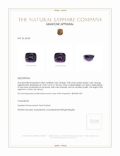 9.28 Ct. Color Change Sapphire from Ceylon (Sri Lanka) Appraisal